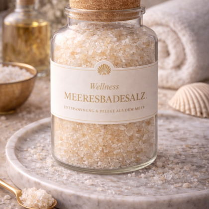 Duftendes Badesalz und Peeling