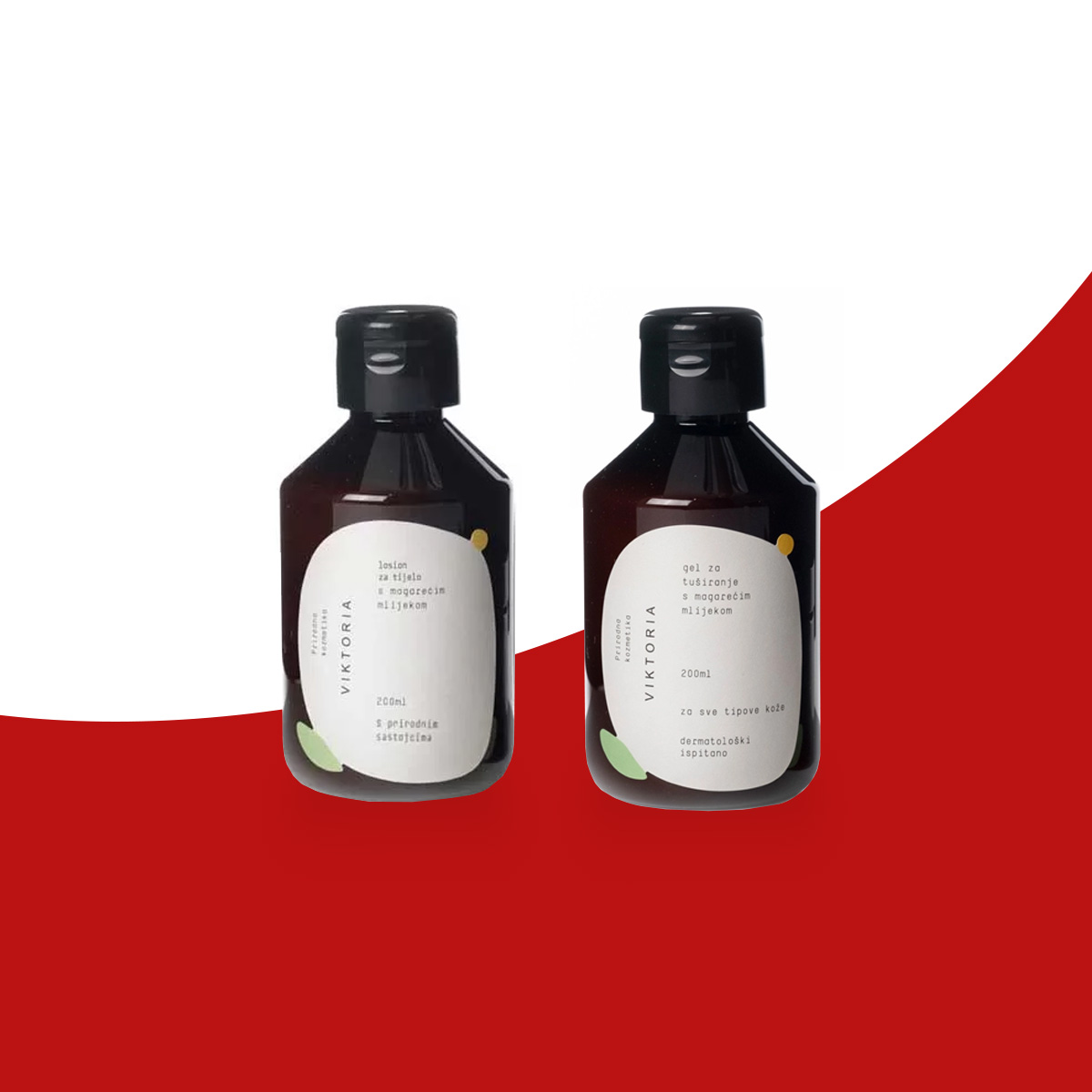 Valentinstag-Set: Duschgel und Körperlotion mit Eselsmilch